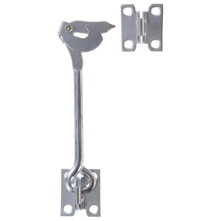 Hillman Carded - Gate Hook With Plates Zinc, 6 in. 851935